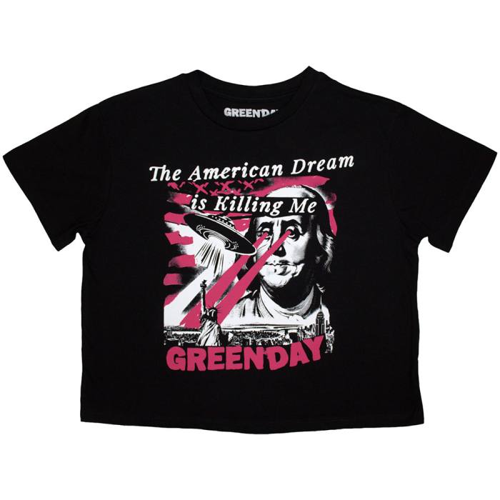 Green Day Ladies Crop Top: American Dream 203159