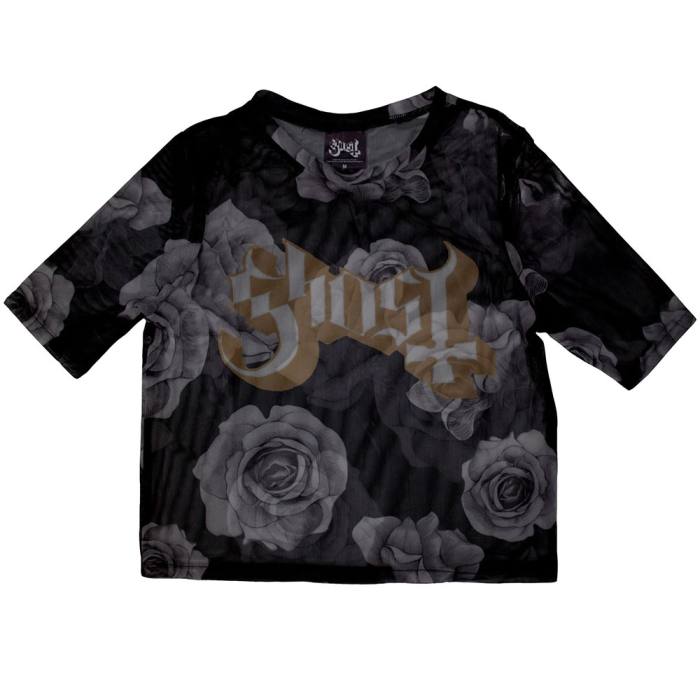 Ghost ženski Crop Top Logo & Roses (Mesh) 203323