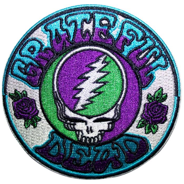 Grateful Dead Standard Patch: Steal Your Face Purple/Green 203623