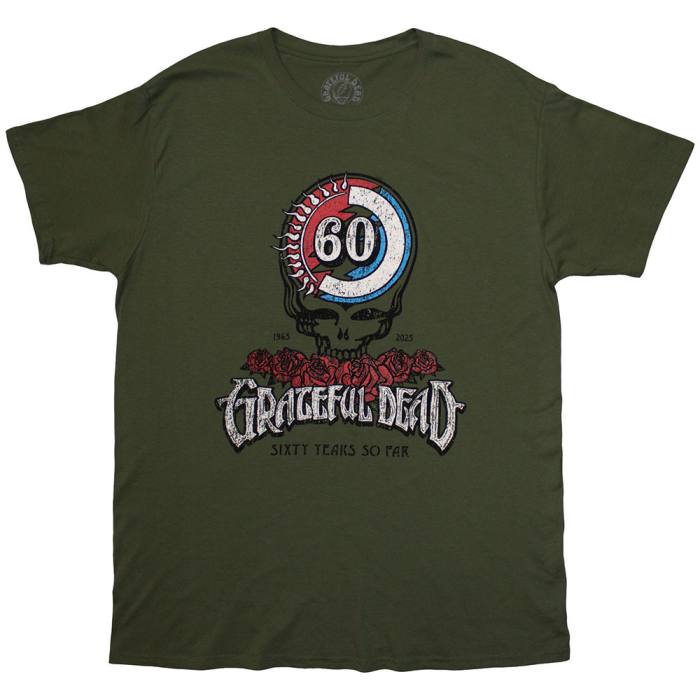 Grateful Dead Unisex T-Shirt: 60th Roses 203691
