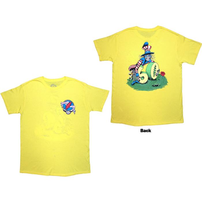 Grateful Dead Unisex T-Shirt: Rose Pose Yellow 203697