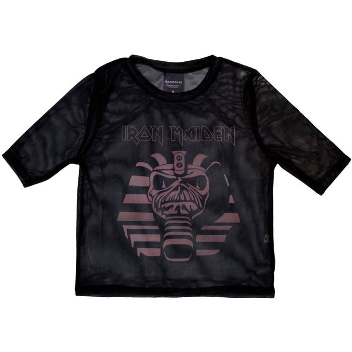Iron Maiden Ladies Crop Top: Powerslave Mummy (Mesh) 203801