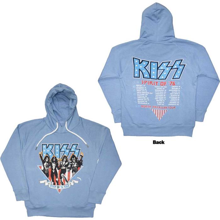 KISS Unisex Pullover Hoodie: Americana (Svetlo modra) 204128