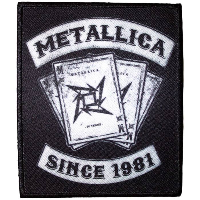 Metallica Standard Patch: 30th Anniversary Playing Card 204581