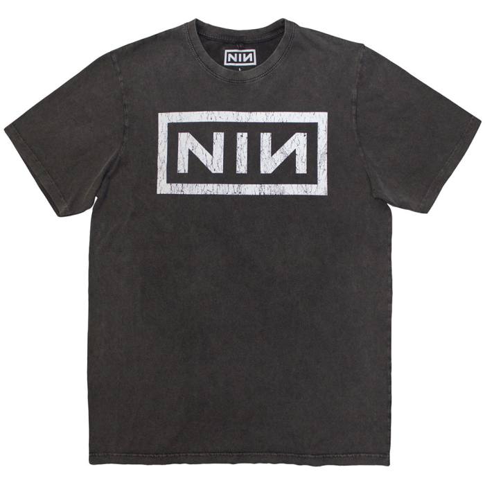 Nine Inch Nails Unisex Stone Wash T-Shirt: Classic Logo 204807