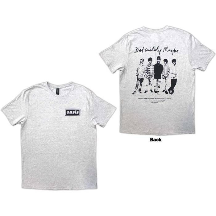 Oasis Unisex T-Shirt: Definitely Maybe Promo (Grey) 204955