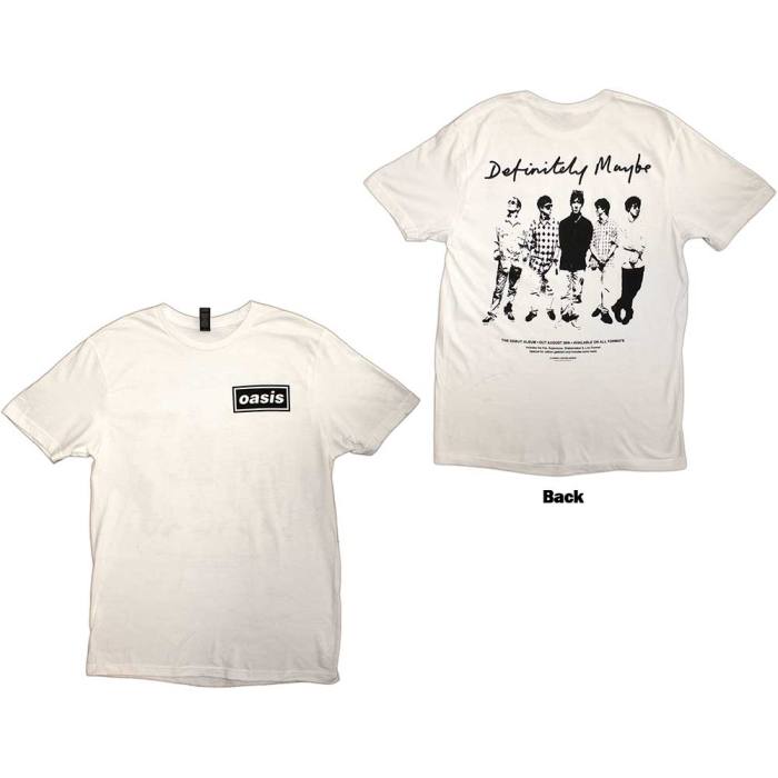Oasis Unisex T-Shirt: Definitely Maybe Promo (White) 204961