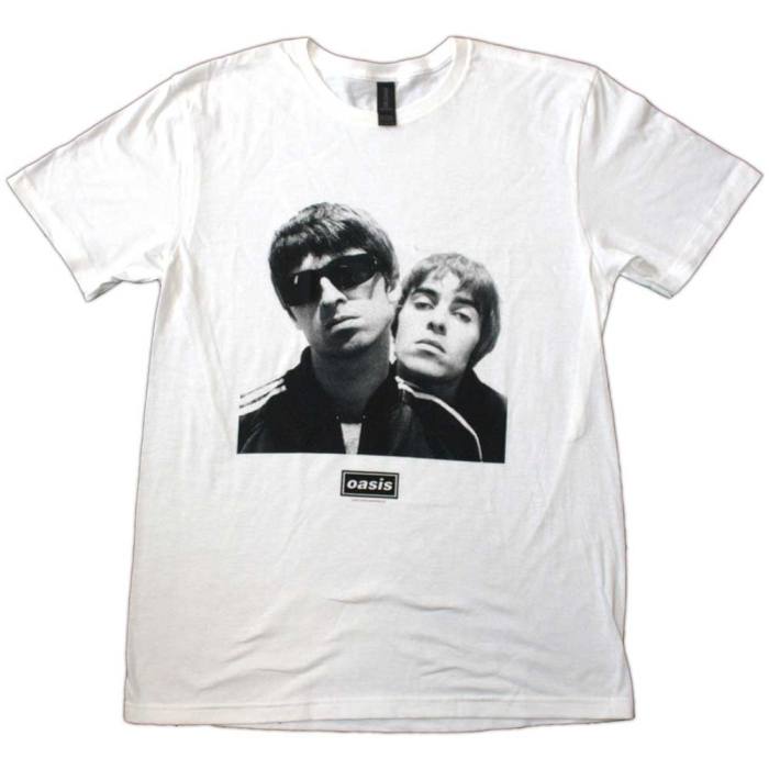 Oasis T-Shirt: Noel & Liam Square Photo (White) 204991