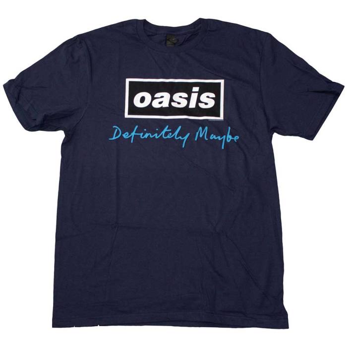 Oasis T-Shirt Definitely Maybe Text Logo 205039
