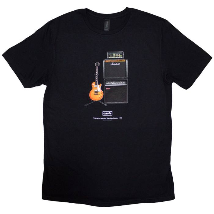 Oasis Unisex T-Shirt: Definitely Maybe Guitar (črna) 205087