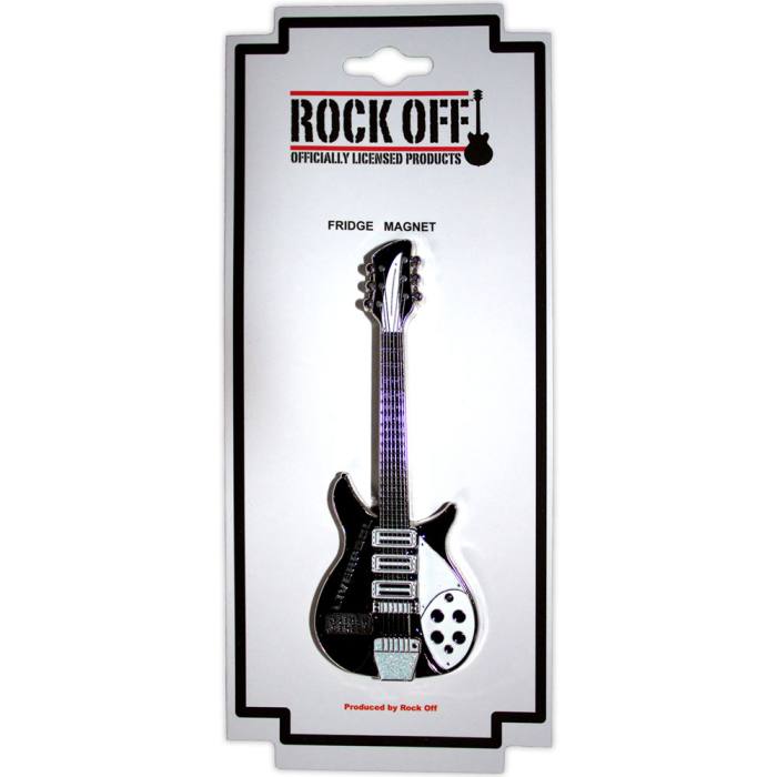 Rock Off Fridge Magnet Mathew Street B&W Guitar 205551