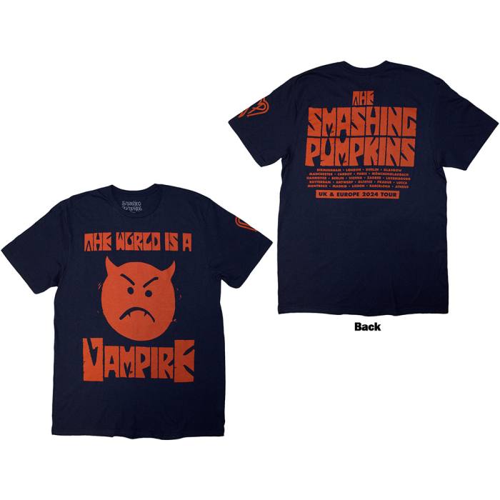 The Smashing Pumpkins Unisex T-Shirt World Is A Vampire, temno moder (Back Print) 205931