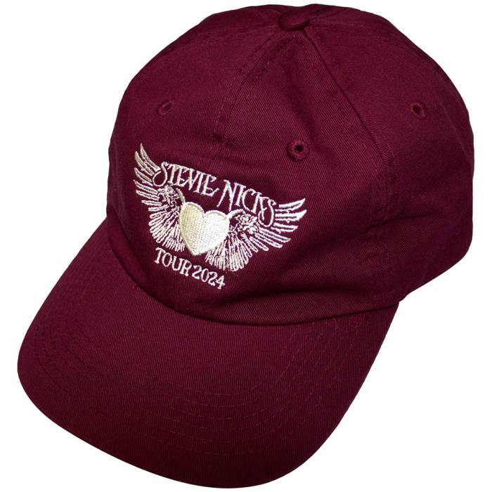 Stevie Nicks Unisex Baseball Cap: Tour '24 Logo (Maroon Red) 205937