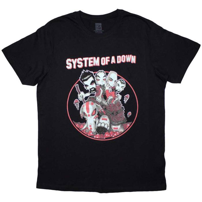 System Of A Down Unisex T-Shirt Mushroom People (Black) 205980