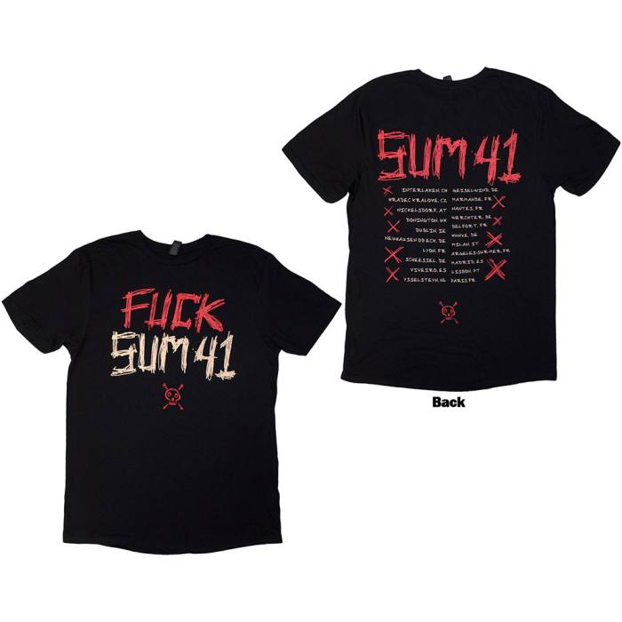 Sum 41 Unisex T-Shirt: Tour '24 F*** Sum 41 (Black) 206209
