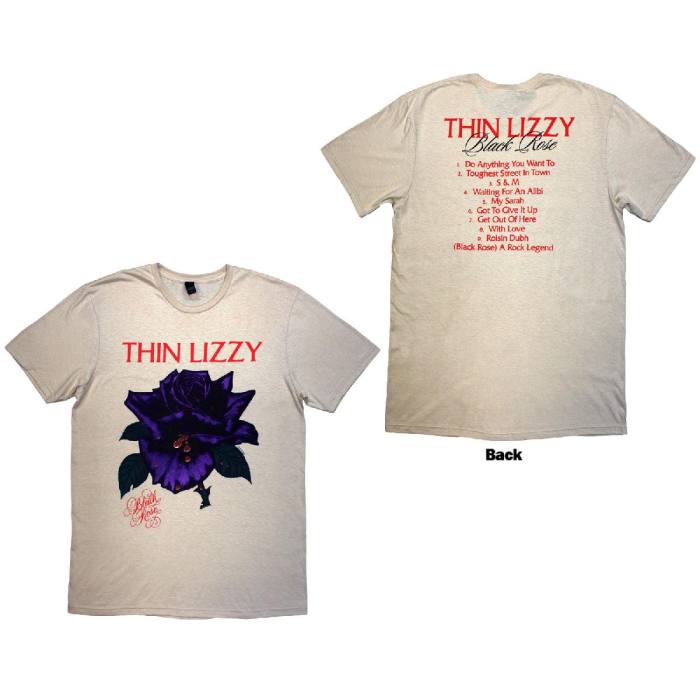 Thin Lizzy Black Rose Tracklist T-Shirt 206315