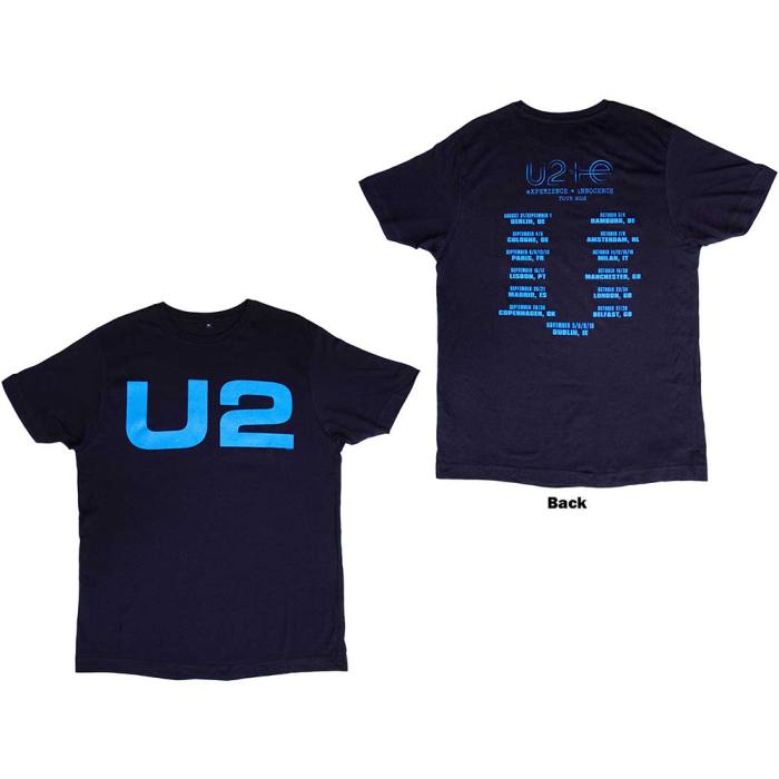 U2 Unisex T-Shirt: Logo E+I 2018 Tour Dates 206426