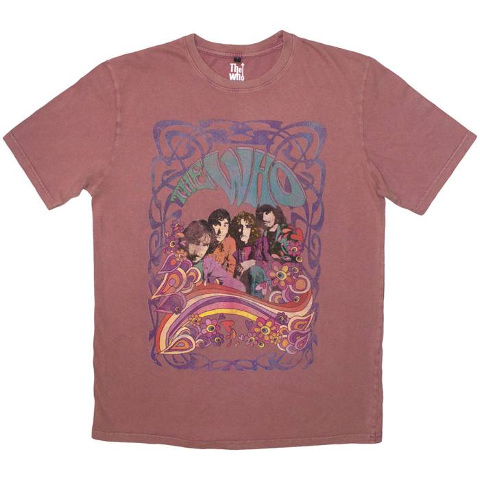 The Who Unisex Stone Wash T-Shirt: Psych Floral 206482