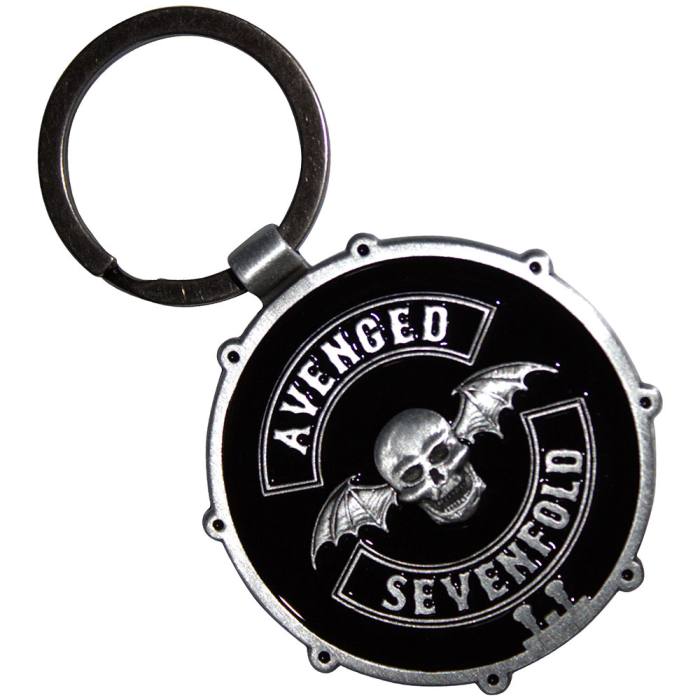 Avenged Sevenfold keychain Deathbat Crest Drum Double-Sided 207608
