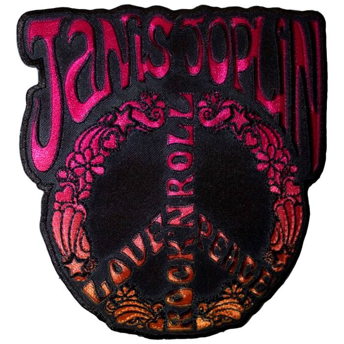 Janis Joplin Standard Patch: Peace Sign 207657