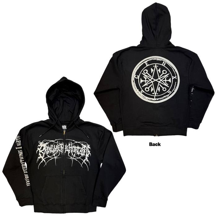 Bring Me The Horizon Unisex Zipped Hoodie: Metal Logo Genxsis 212569