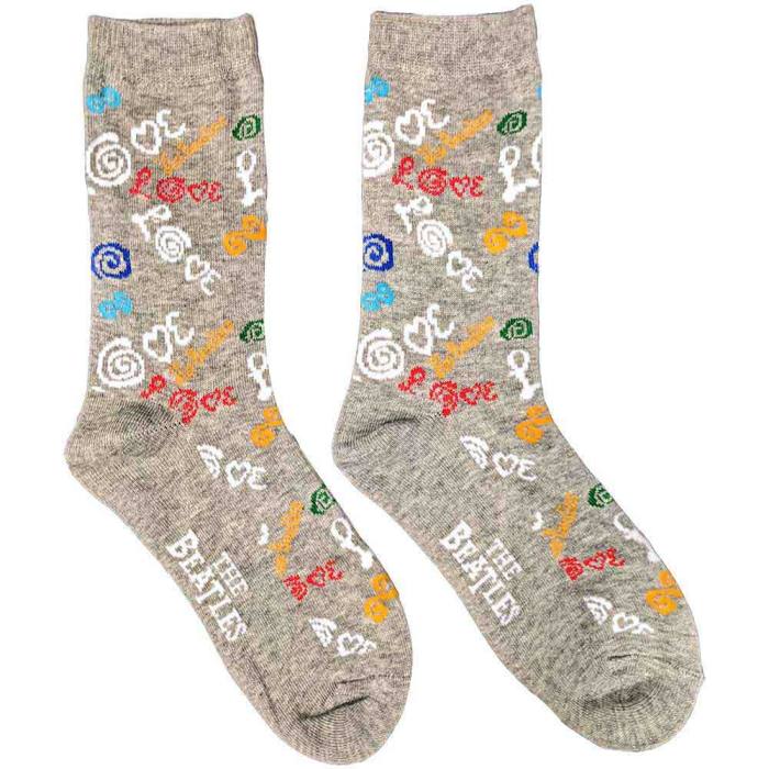 The Beatles unisex nizke nogavice: Love (sive, UK 7–11) 219734