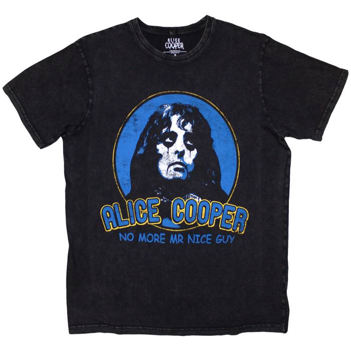 Alice Cooper Unisex Stone Wash T-Shirt: No More Mr Nice Guy 219761