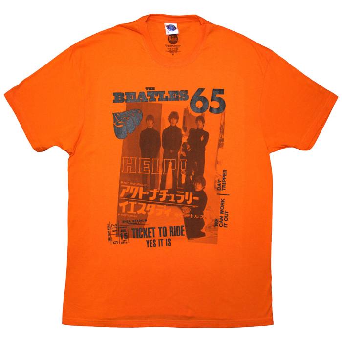 The Beatles Unisex T-Shirt: 1965 (Oranžna) 220078