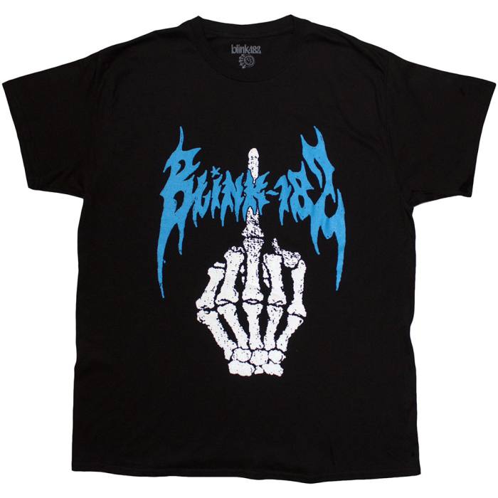 Blink-182 Unisex T-Shirt: Middle Finger (Črna) 220299