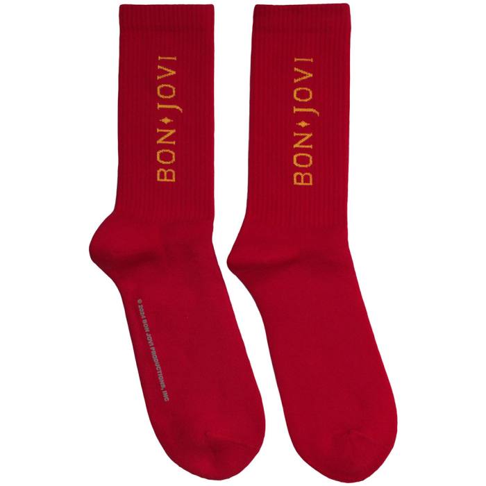 Bon Jovi Terry Nogavice: Original Logo (Red) 220368