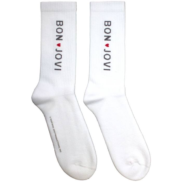Bon Jovi Terry Nogavice: Heart (White) 220372