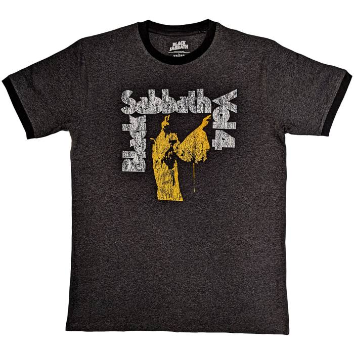 Black Sabbath Unisex Ringer T-Shirt: Vol 4 (charcoal grey) 220477