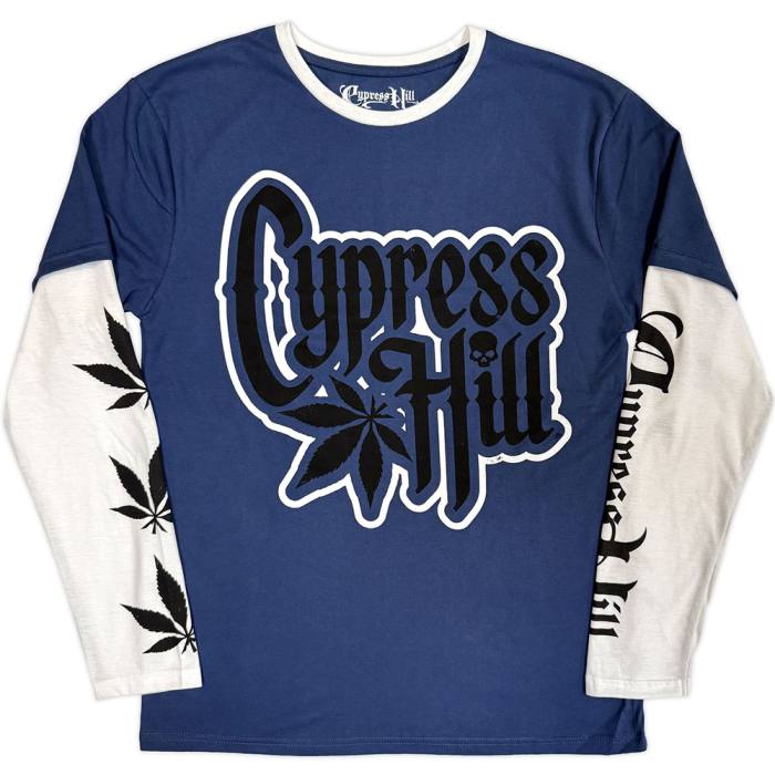 Cypress Hill Layered T-Shirt z Dolgimi Rokavi Leaf & Logo 220647