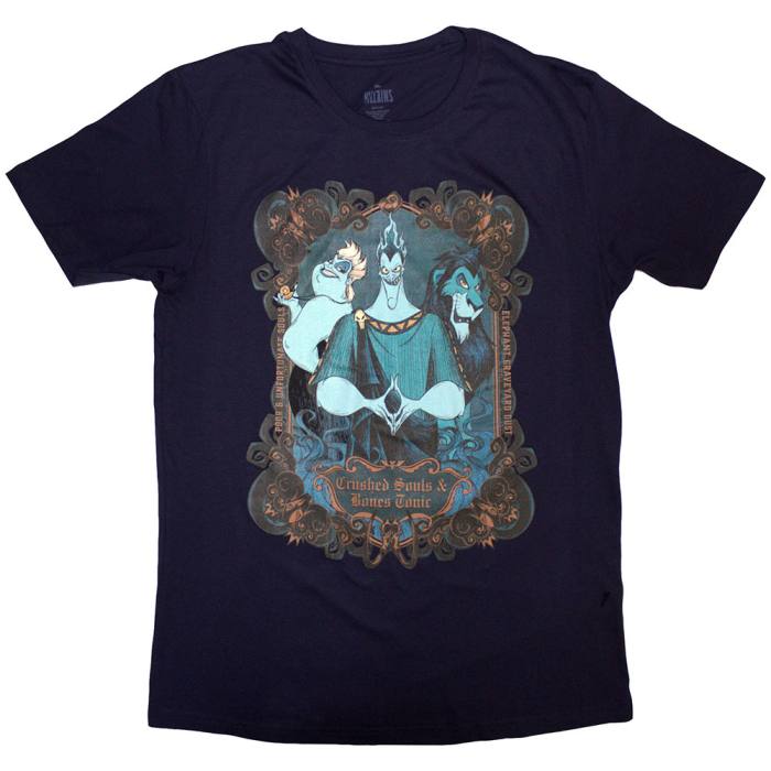 Disney Unisex T-Shirt: Villains Crushed Souls (Modra) 220869