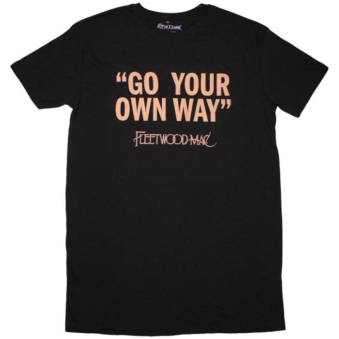 Fleetwood Mac Ženska T-Shirt Obleka: Go Your Own Way (Črna) 220926