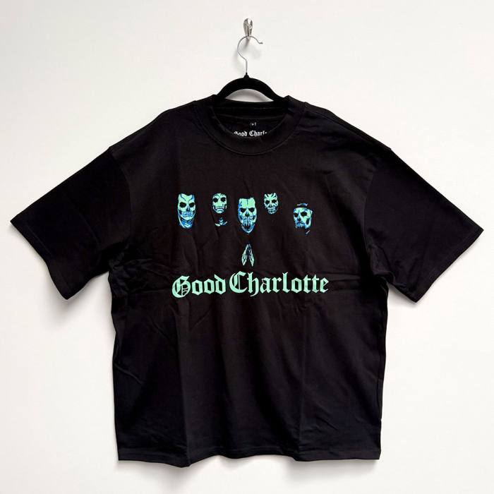 Good Charlotte Unisex Oversized Boxy T-Shirt: Generation Rx Skulls (črna) 220993