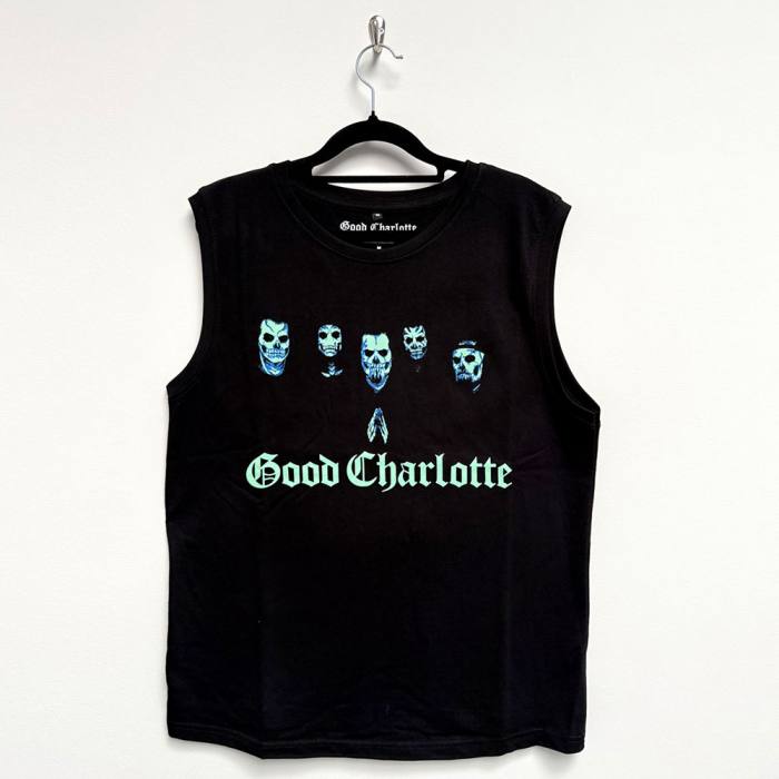Good Charlotte Unisex Tank T-Shirt: Generation Rx Skull Faces (črna) 221005