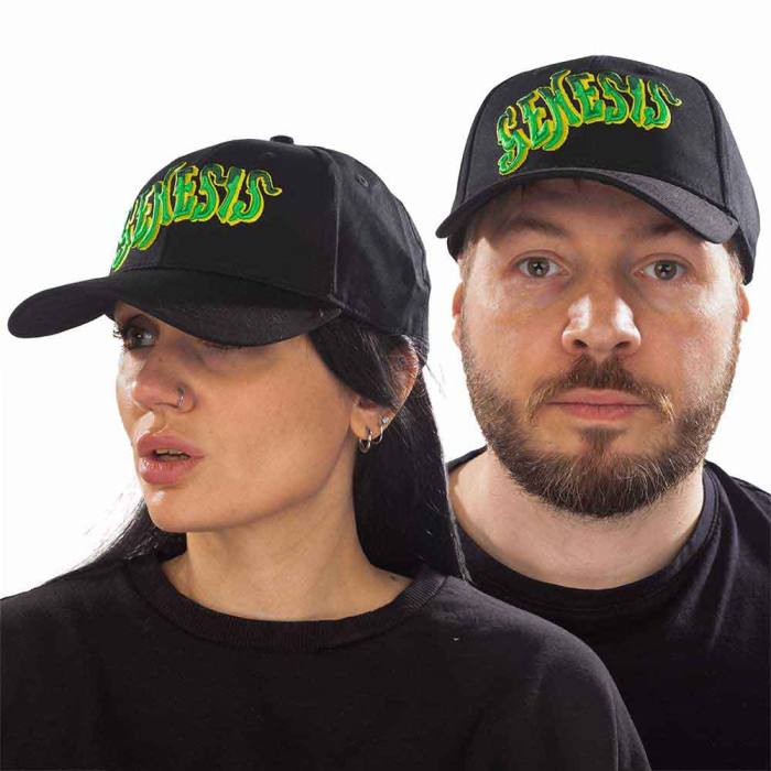 Genesis Unisex Baseball Cap: Zeleni Klasični Logo (Črna) 221059