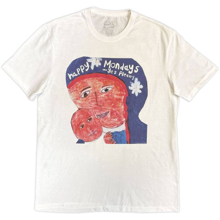 Happy Mondays Unisex T-Shirt: Yes Please (White) 221192