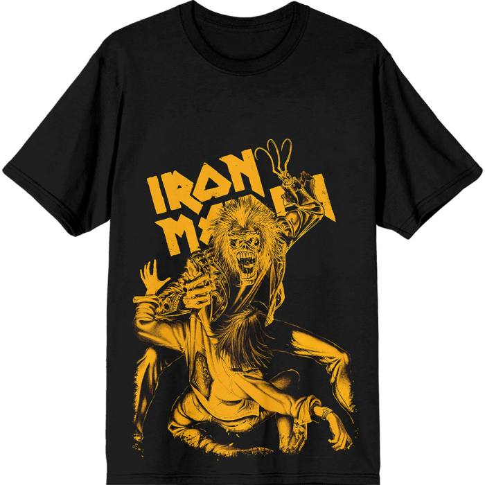 Iron Maiden Unisex T-Shirt: No Prayer Claw Jumbo rumena (črna) 221307