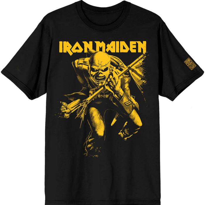 Iron Maiden 50 Trooper Crop Yellow T-Shirt 224294