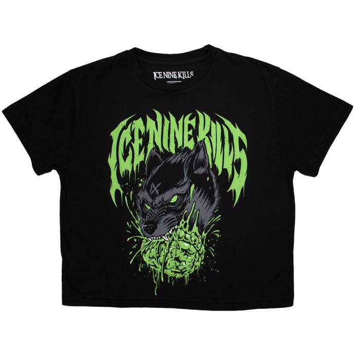 Ice Nine Kills Ladies Crop Top Wolf (črna) 221413