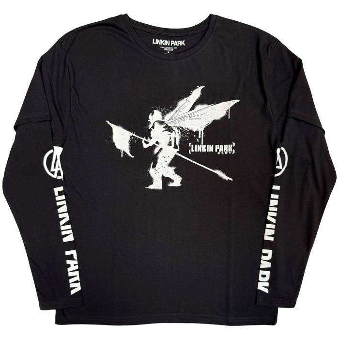 Linkin Park Unisex Layered Long Sleeve T-shirt Street Soldier (črna) 221710
