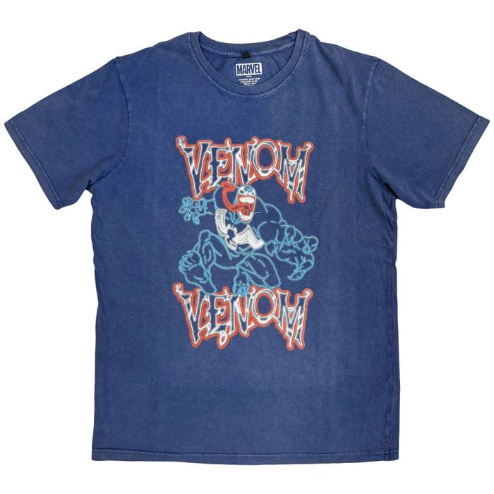 Marvel Comics Venom Neon Light Outline Stone Wash T-Shirt 221749