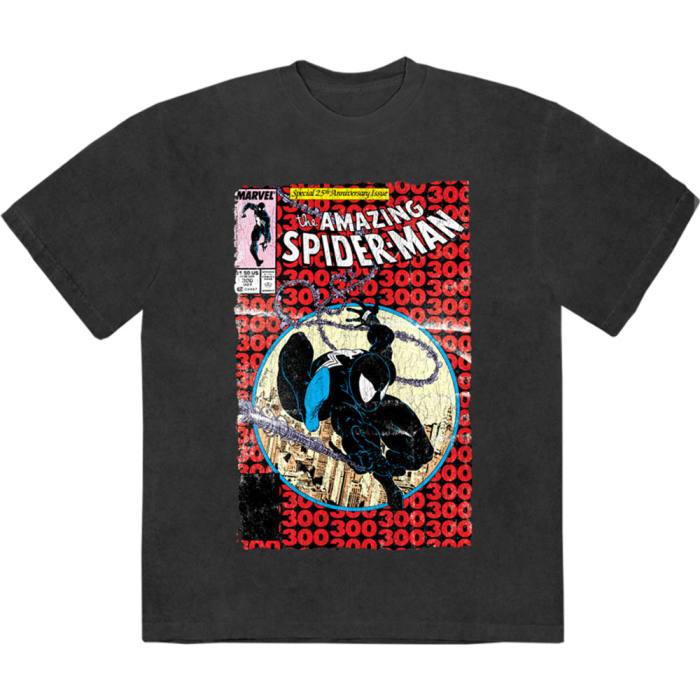 Marvel Comics unisex Stone Wash T-Shirt: Amazing Spider-Man 25th Anniversary (črna) 221857