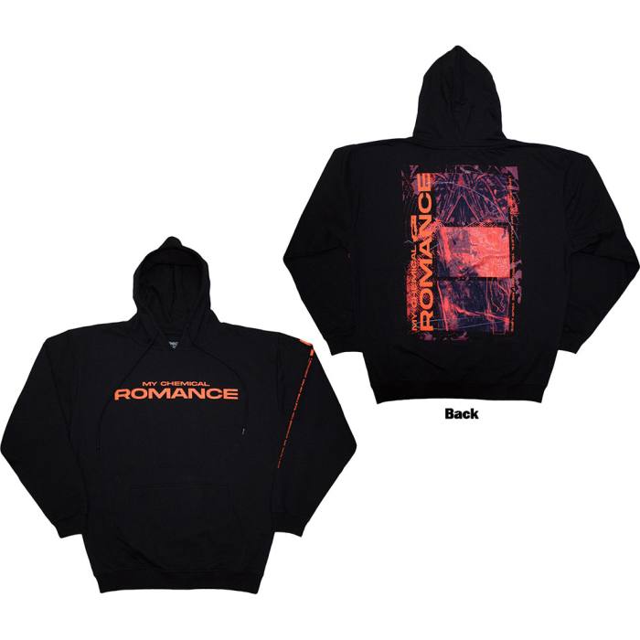 My Chemical Romance Unisex Pullover Hoodie Romance Bullets (črna, back print) 221888