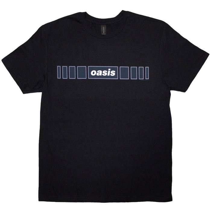 Oasis Unisex T-Shirt: Horizontal Bars Logo (Black) 222590