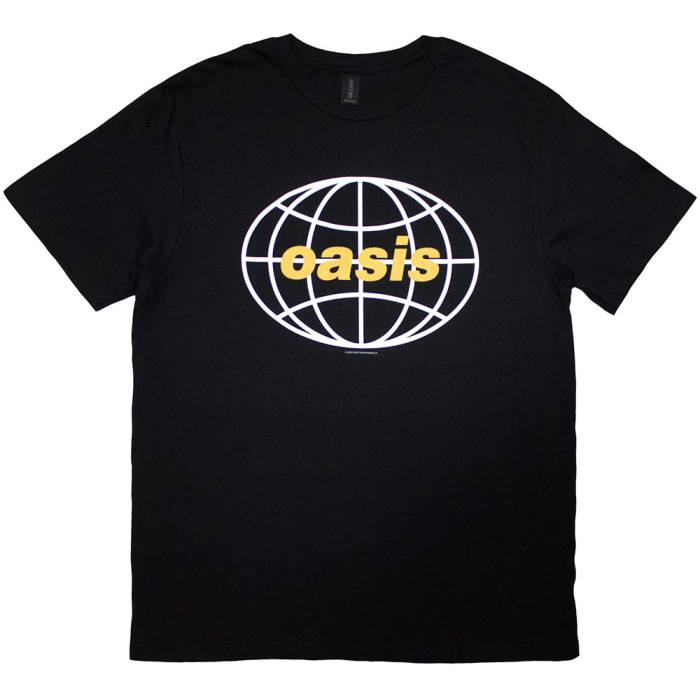 Oasis T-Shirt: Globe Logo (Black) 222620
