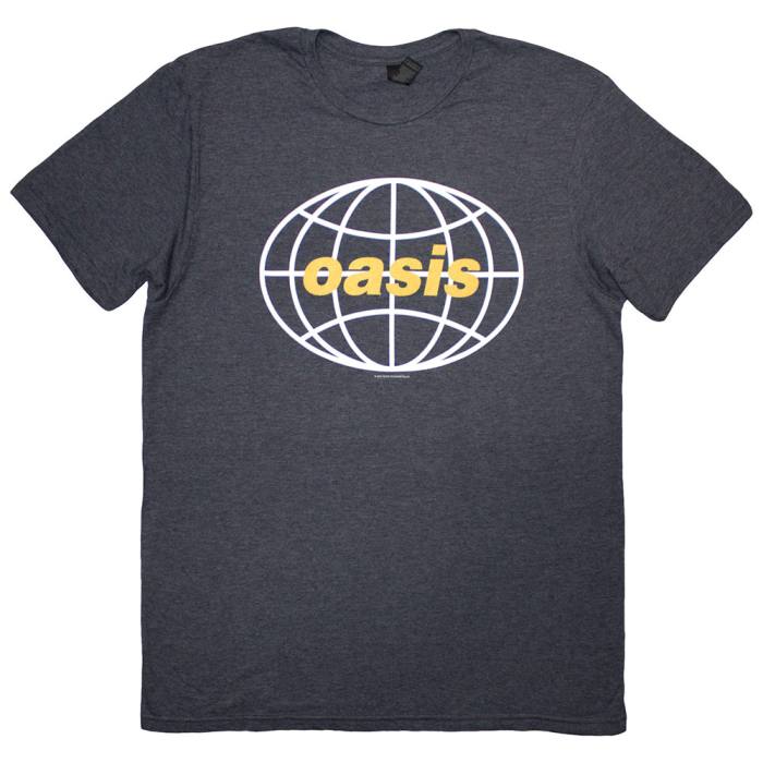 Oasis T-Shirt: Globe Logo (Navy Blue) 222626