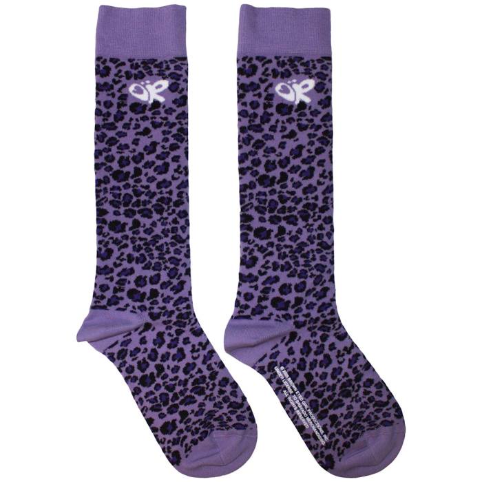 Olivia Rodrigo Unisex Knee Socks Leopard Print vijolične (UK 4–7) 222669